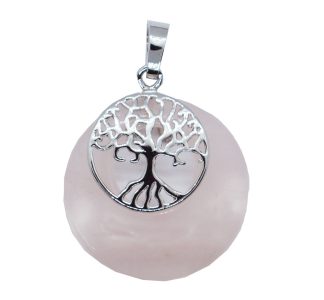 Pendant Donut TOL Rose Quartz