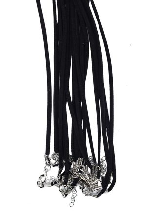 Necklace Suede Black 18″ 10pcs