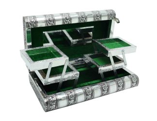 Jewellery Box Metal Teal 11X6 Inch