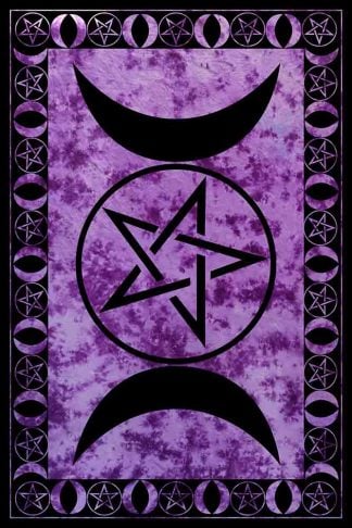 Bedspread Single Triple Moon Purple