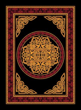 Bedspread Double Celtic Circle Red/Yellow