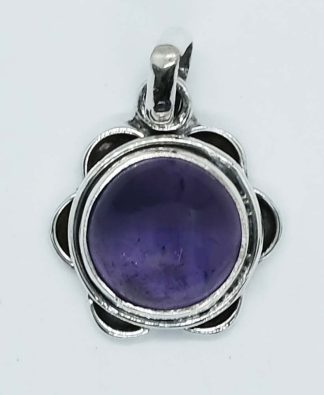 Silver Pendant Amethyst 10×10