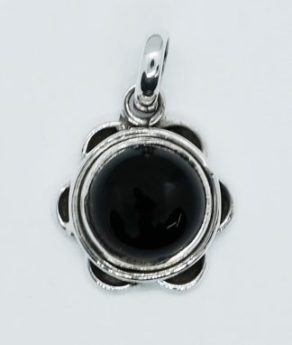 Silver Pendant Onyx 10x10mm