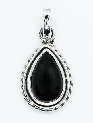 Silver Pendant Black Onyx 8×12
