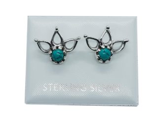 Silver Stud Crown Turquoise