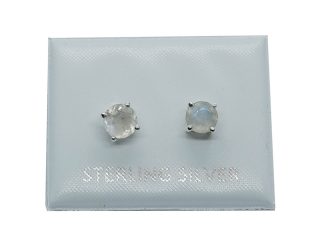 Silver Stud Round Cut Rainbow