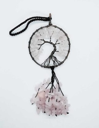 Hanging TOL Round Rose Quartz