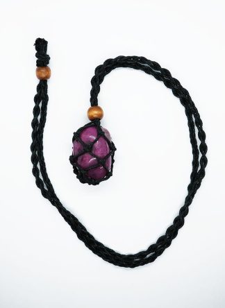 Necklace Woven For Tumble Black Large (Tumble Stone Not Included)