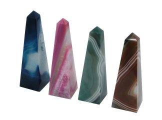 Point Agate Obelisk Various Colours (Choose a weight)
