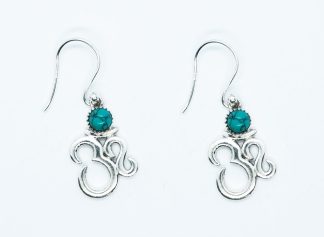 Silver Earring Om Turquiose