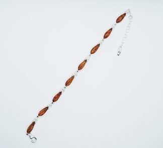 Silver Amber Bracelet Links