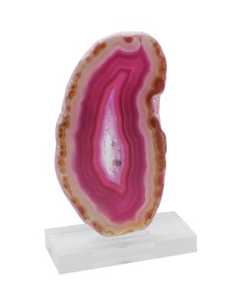 Agate Slice On Base Pink 8cm