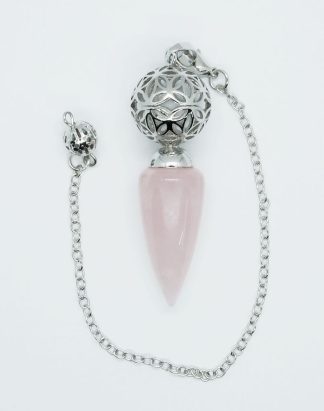 Pendulum Ball Rose Qz Wand
