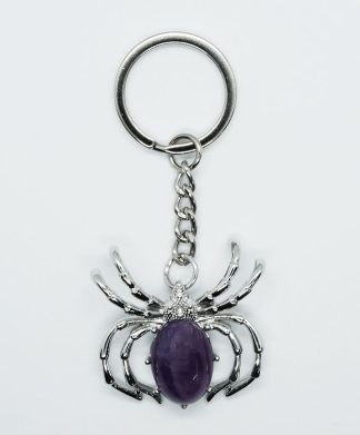 Keyring Amethyst Spider