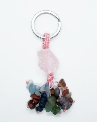 Keyring Rough Rose Q Chakra