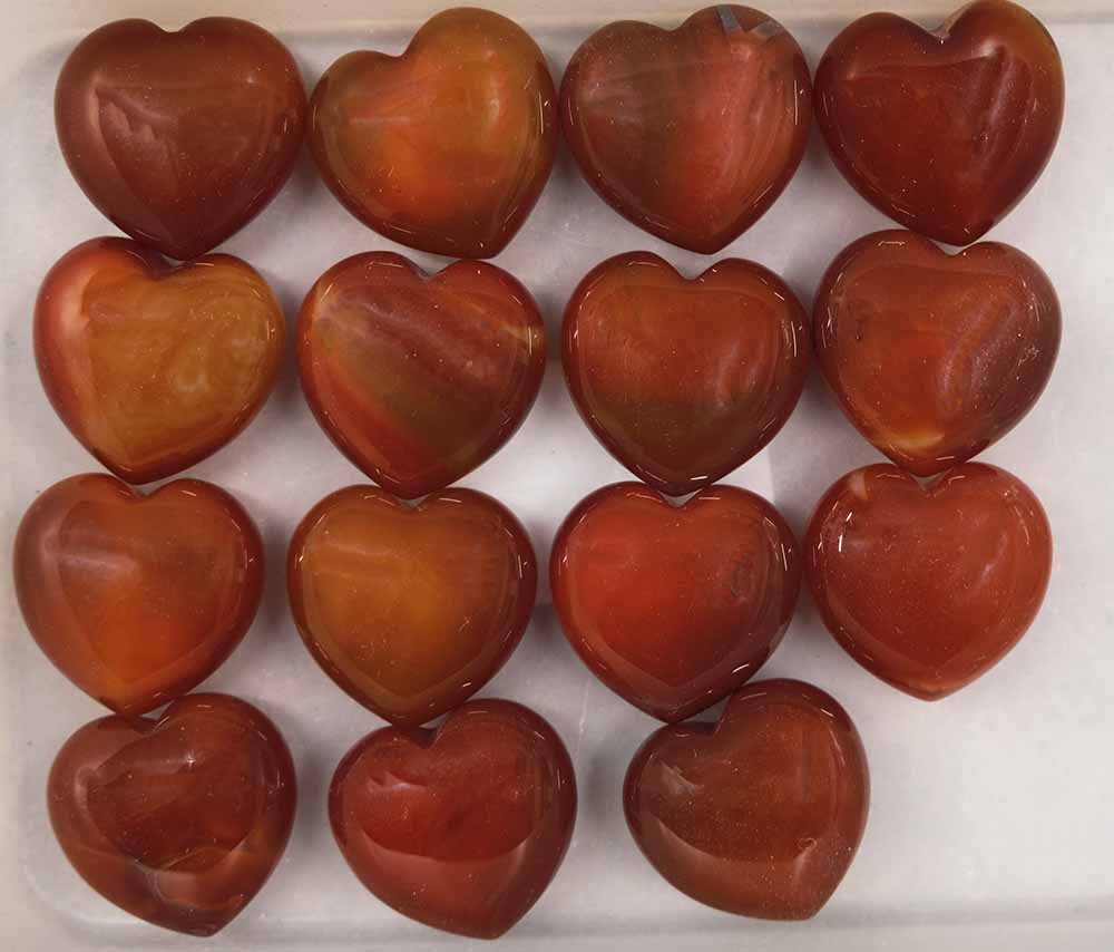 Stone Heart Carnelian 30X30X15mm