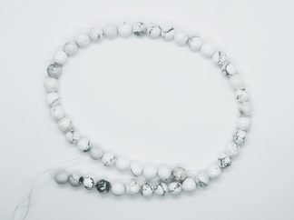 String Bead 8mm White Howlite