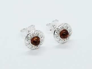 Silver Amber Stud Circle 1.4g