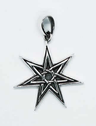 Silver Pendant Heptagram Star