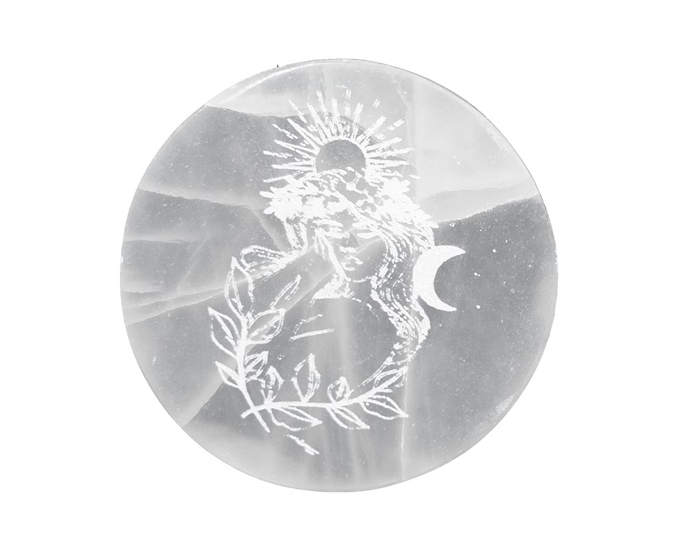 Selenite Disc Free Spirit 10cm Cleopatra Trading Limited