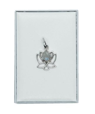 Silver Pendant Lotus Rainbow