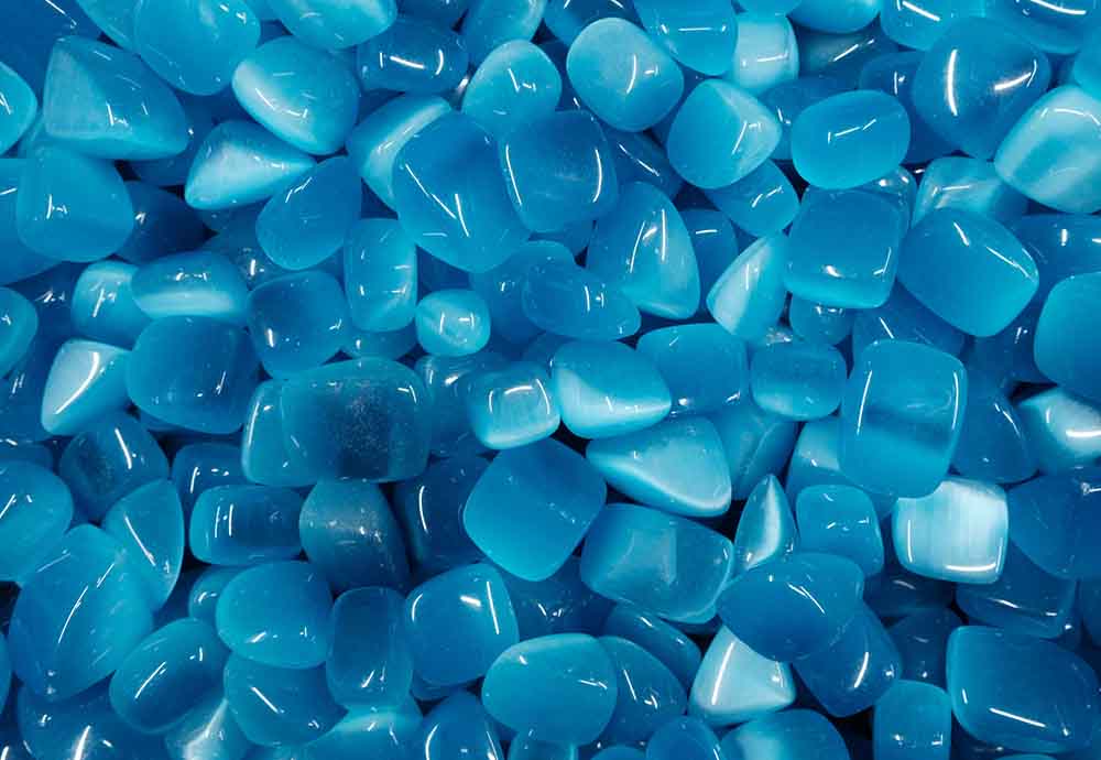 Tumblestone Blue Cat’s Eye