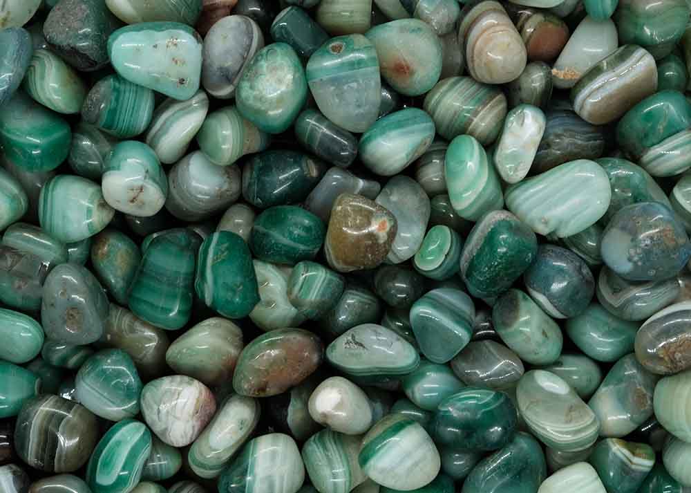 Tumblestone Green Banded 1-3cm