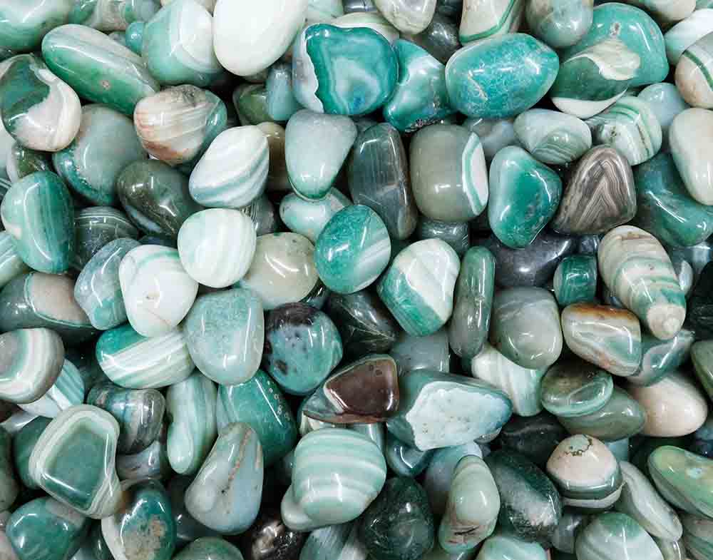 Tumblestone Green Banded Agate 3-5cm