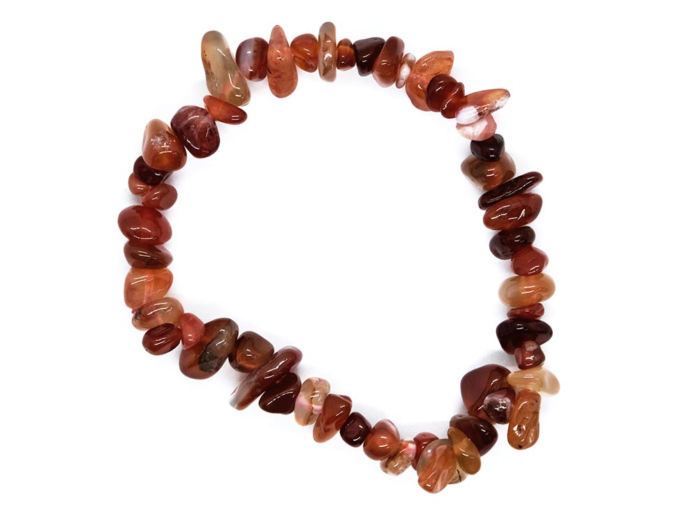 Bracelet Chip Carnelian 7 Inch