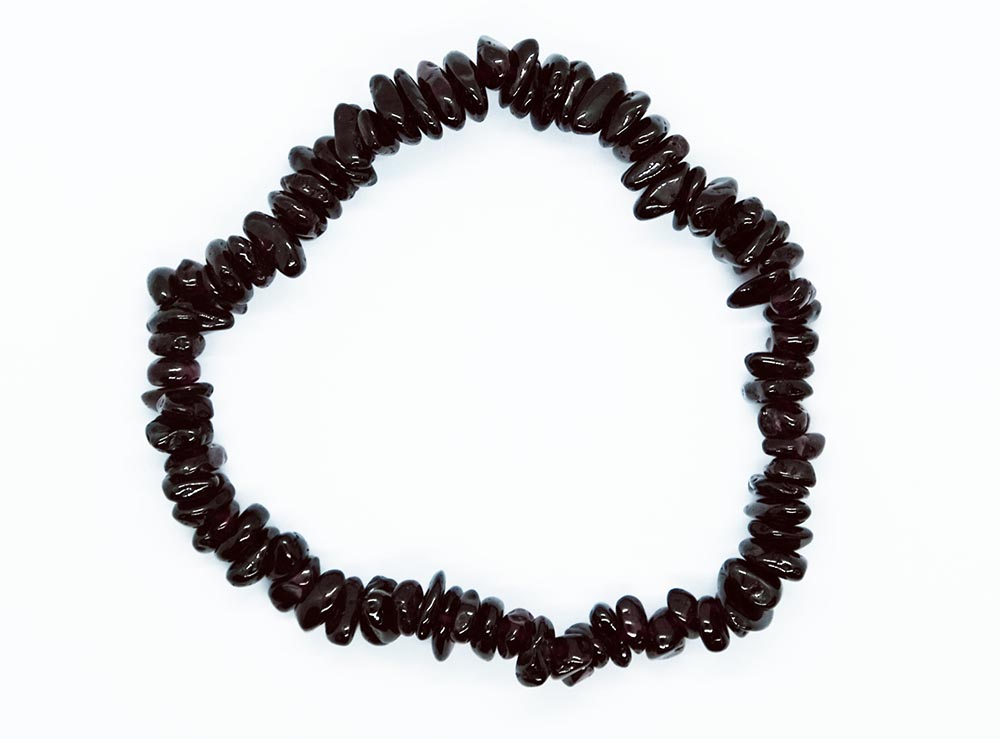 Bracelet Chip Garnet 7 Inch