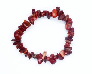 Bracelet Chip Red Coral 7 Inch