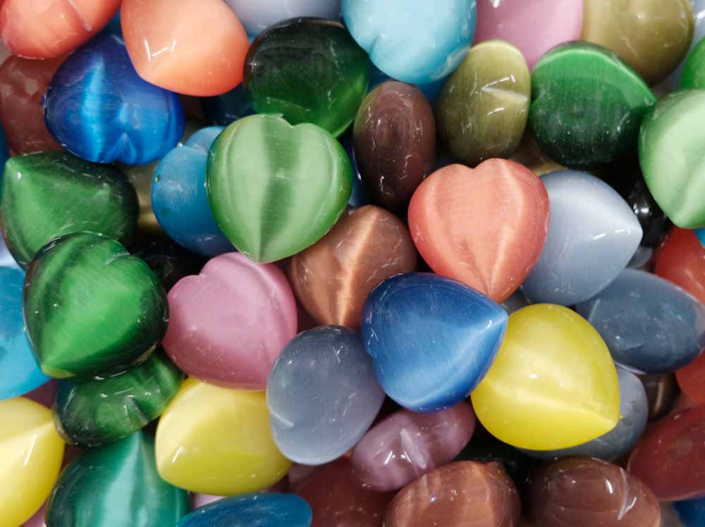 Stone Heart Cat’s Eye 45mm. 1PC