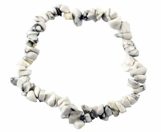 Bracelet Chip White Howlite 7 Inch