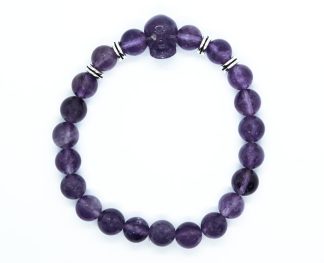 Bracelet Amethyst With Skull