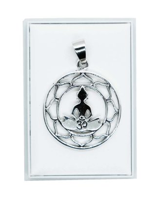 Silver Pendant Budha in Lotus