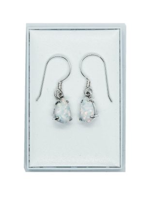 Silver Earring Marcasite Opal