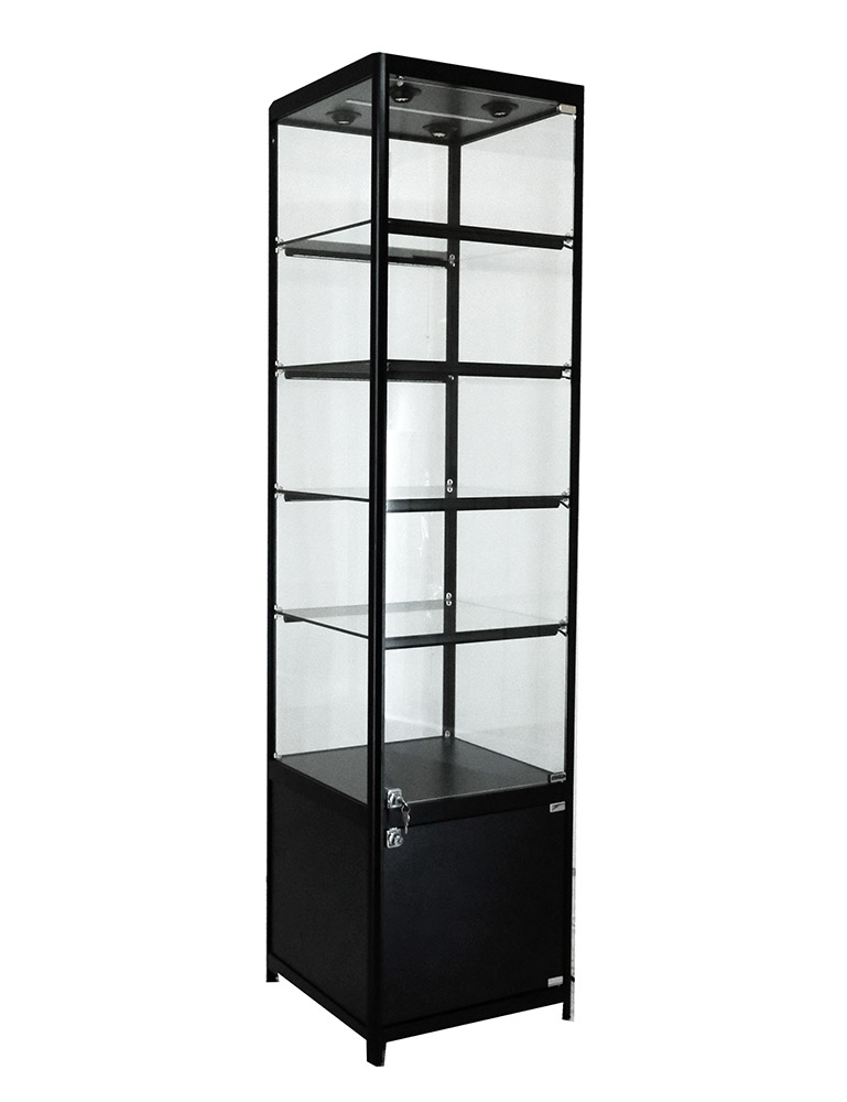 Aluminium Glass Display Cabinet 500X500X1980mm BL4Code 99919