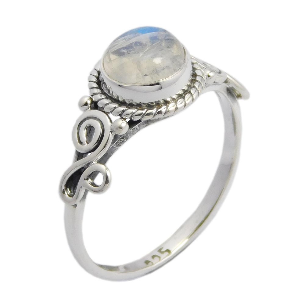 Silver Ring Rainbow Stone