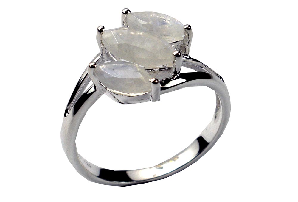 Silver Ring Three Stones