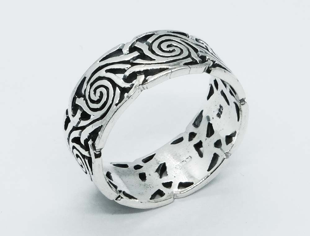 Silver Ring Celtic Band 10mm
