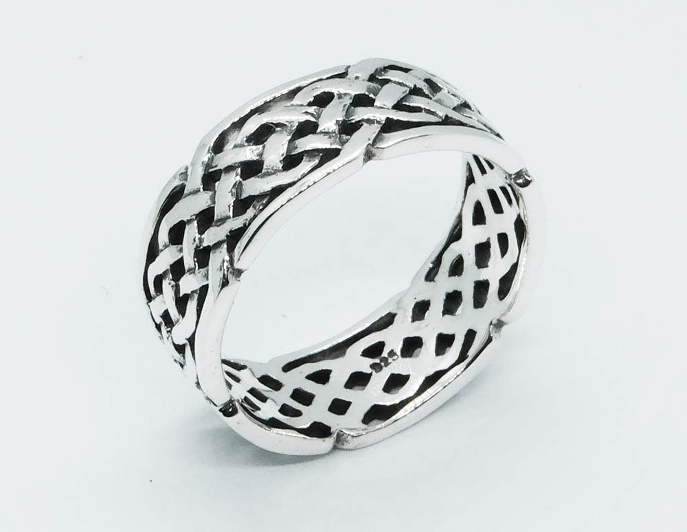 Silver Ring Celtic Band 10mm