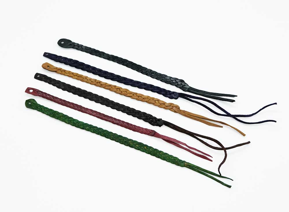 Bracelet Leather Plaited Flat. 6PCS