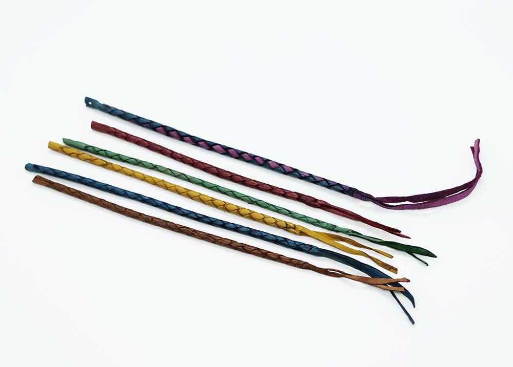 Bracelet Leather Plaited Round. 6PCS