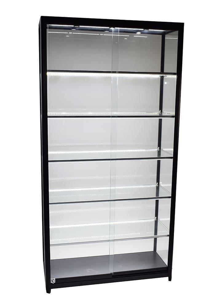 Glass Cabinet 1000X400X1980mm 5 Shelves Led Strip Lighting Code 99923
