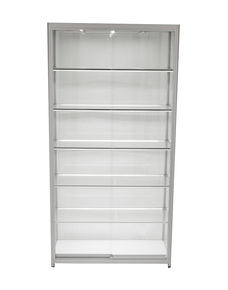 Glass Cabinet 1000X400X1980mm 5 Shelves Led Strip Lighting Code 99778