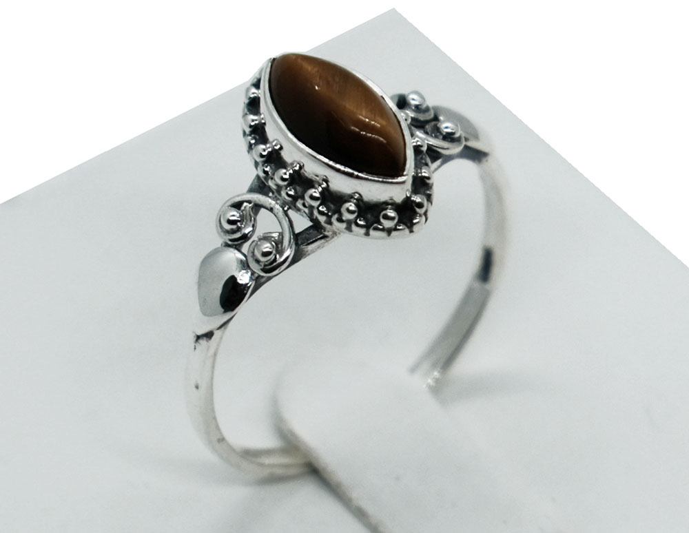 Silver Ring MRQ Tiger’s Eye