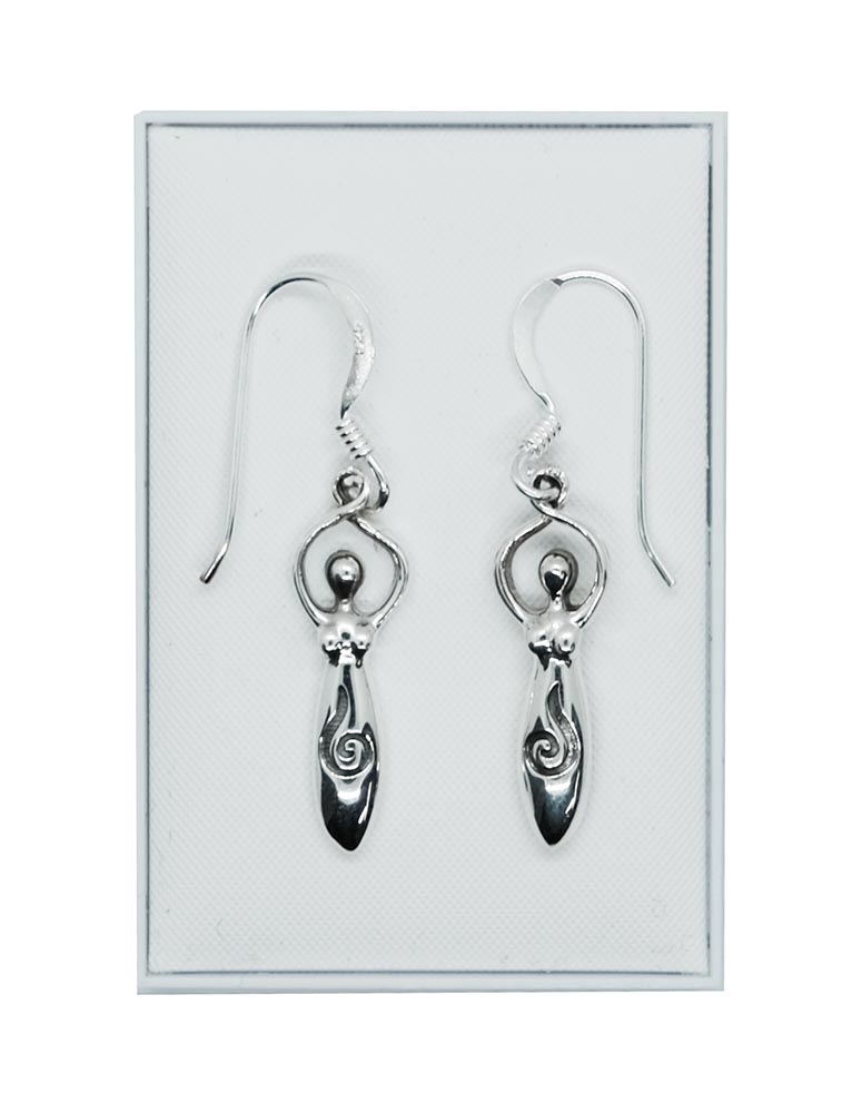 Silver Earring Moon Goddess