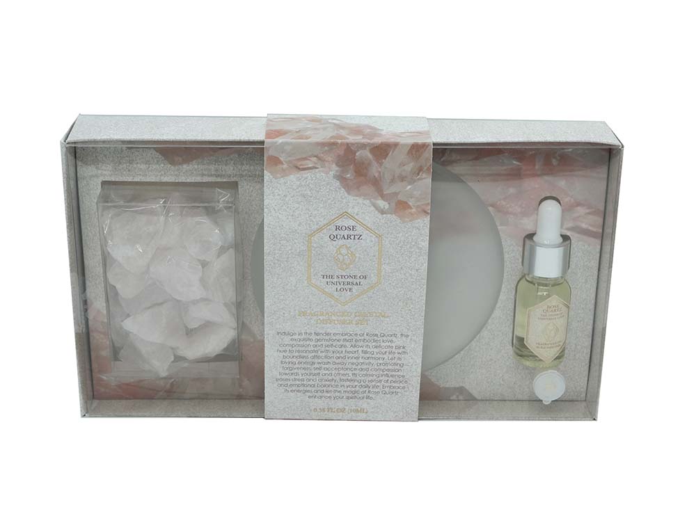 Set Tray Rose Quartz and Oil
