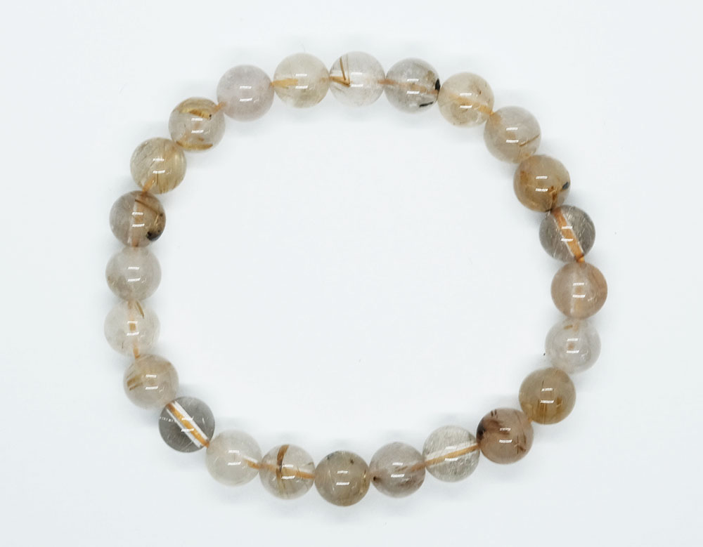 Bracelet 8mm Rutilated Quartz