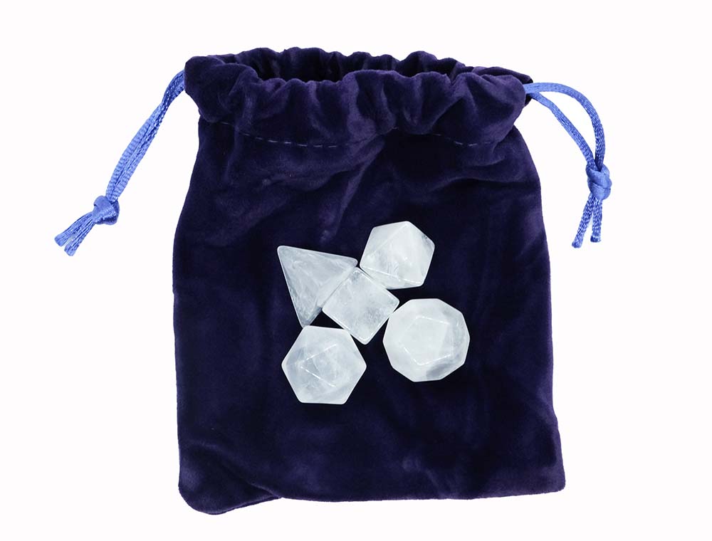Crystal Set Platonic Clear Qz